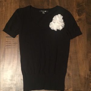 Black stretch cotton shirt